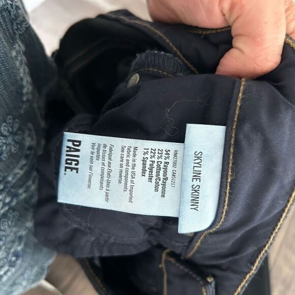 PAIGE Skyline Skinny Dark Wash Women's Jeans Size 25 Classic Versatile Staple - Picture 14 of 14